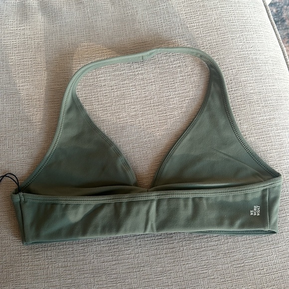 WeWoreWhat Olive Green V Neck Halter Bra - Picture 3 of 4